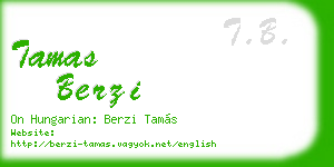 tamas berzi business card